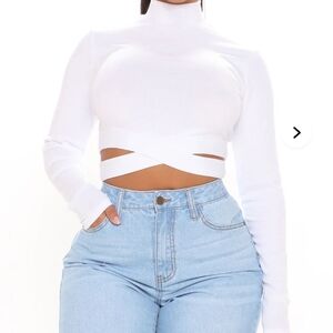 Women's Long Sleeve CrissCrop Top